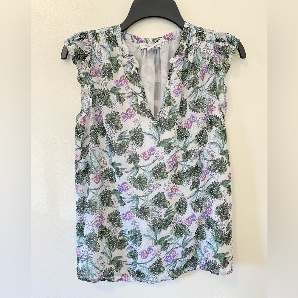 Cupcakes and Cashmere Ruffle Floral Blouse - XS